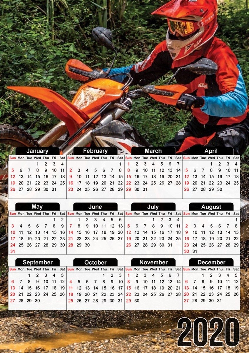  Moto Ktm Enduro Photography jungle for A3 Photo Calendar 30x43cm