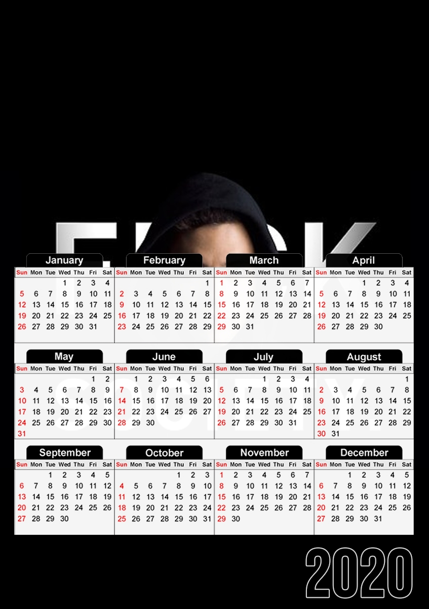  Mr Robot Fuck Society for A3 Photo Calendar 30x43cm