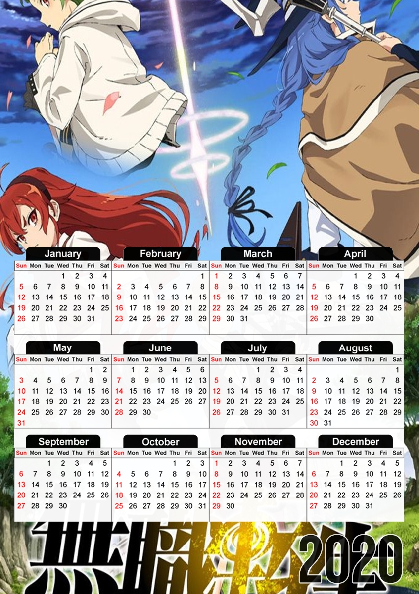  mushoko tensei for A3 Photo Calendar 30x43cm