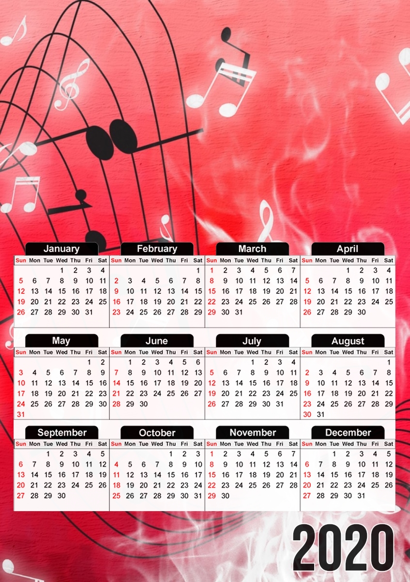  Musicality for A3 Photo Calendar 30x43cm