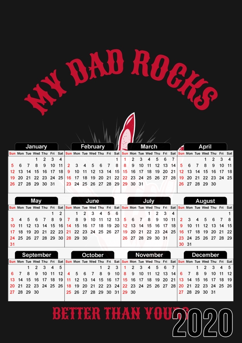  My dad rocks for A3 Photo Calendar 30x43cm