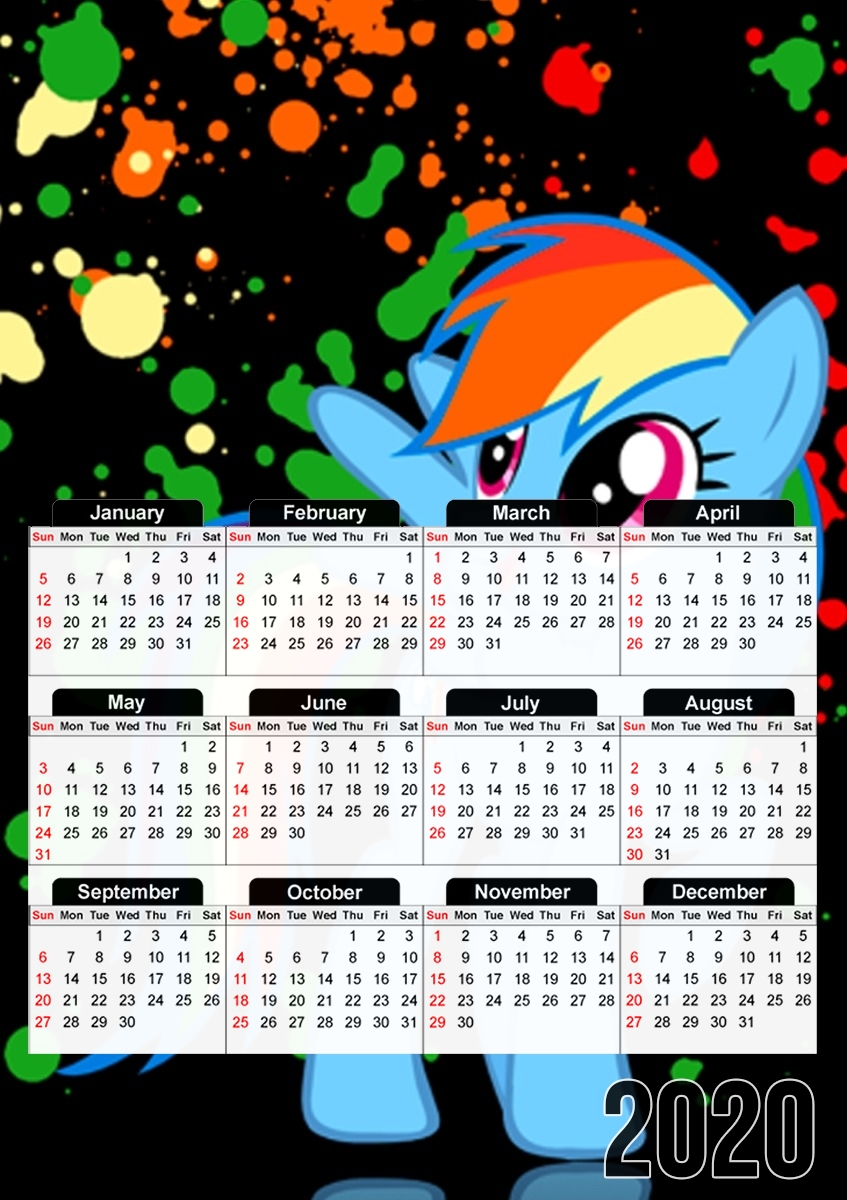  My little pony Rainbow Dash for A3 Photo Calendar 30x43cm