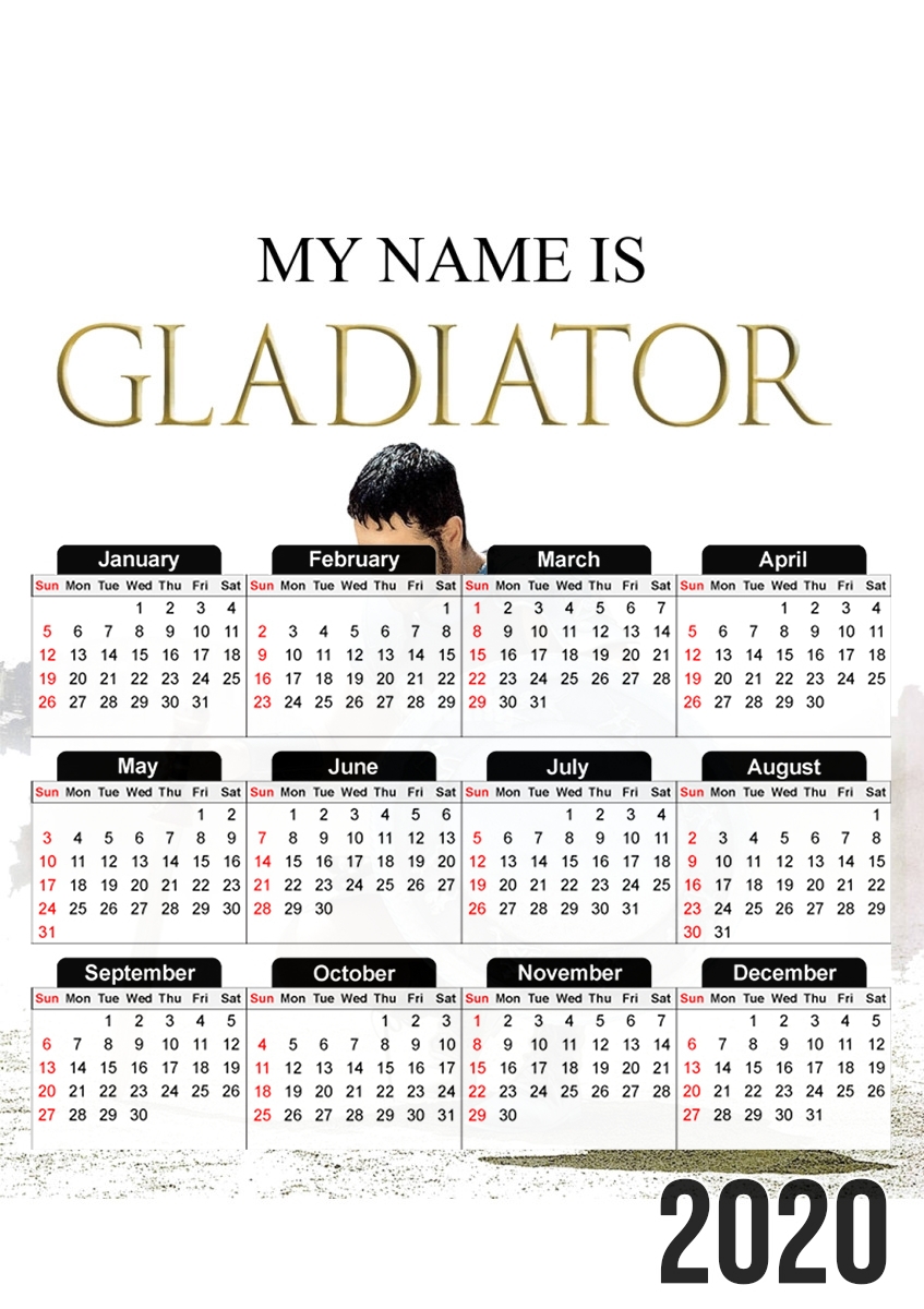  My name is gladiator for A3 Photo Calendar 30x43cm