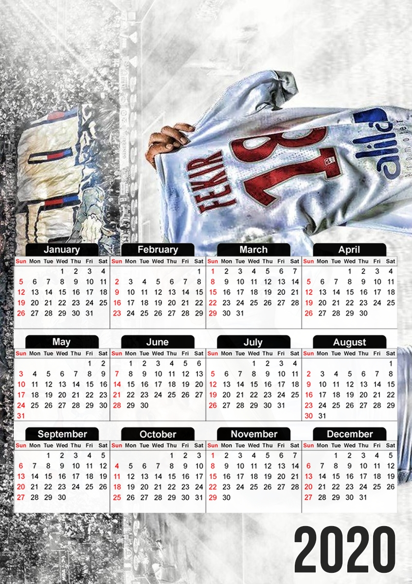  Nabil Fekir Tribute for A3 Photo Calendar 30x43cm