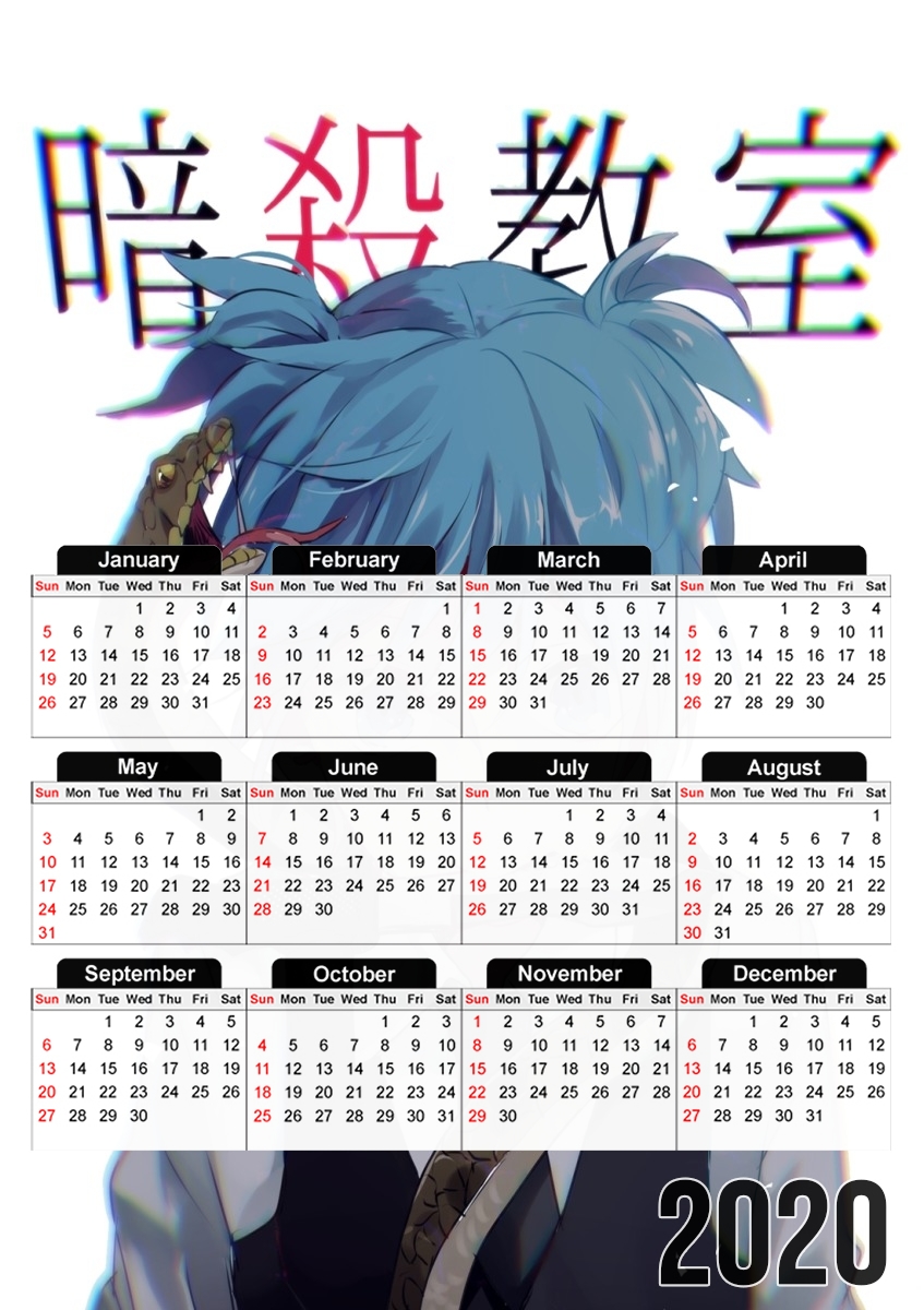  Nagisa shiota fan art snake for A3 Photo Calendar 30x43cm