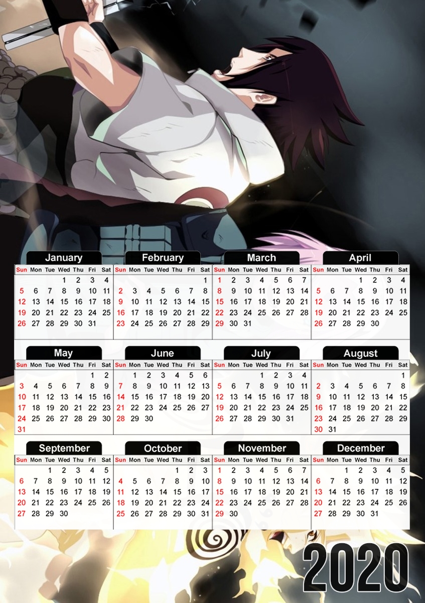  Naruto Sakura Sasuke Team7 for A3 Photo Calendar 30x43cm
