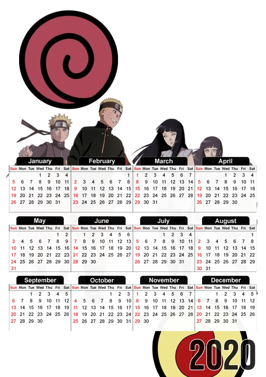  Naruto x Hinata for A3 Photo Calendar 30x43cm