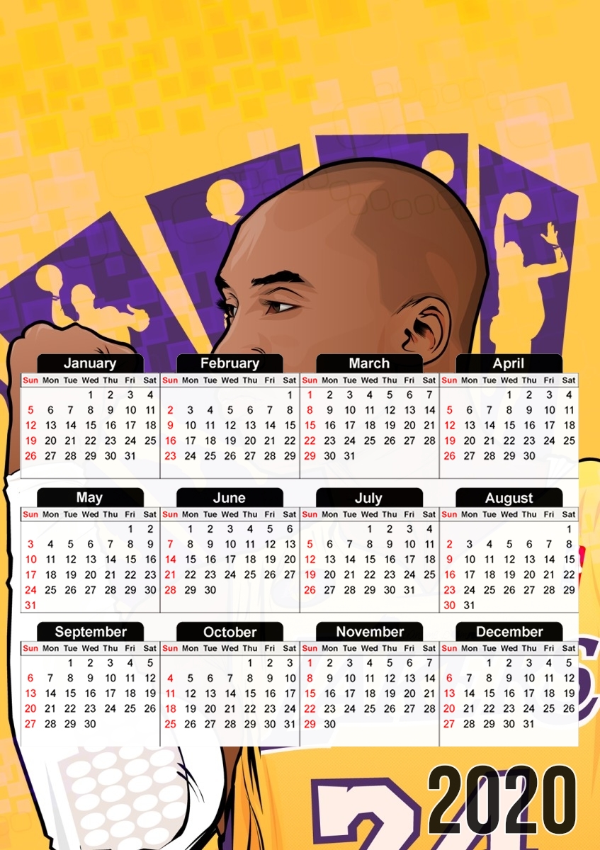  NBA Legends: Kobe Bryant for A3 Photo Calendar 30x43cm