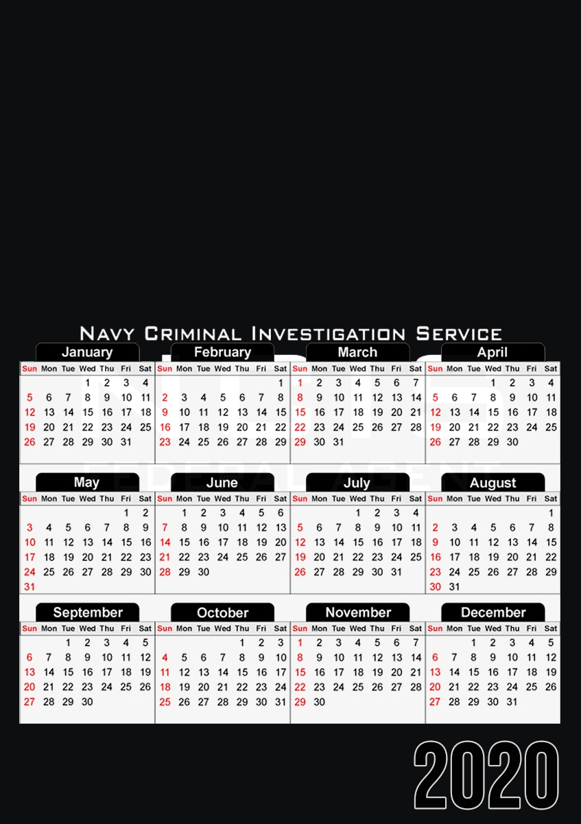  NCIS federal Agent for A3 Photo Calendar 30x43cm