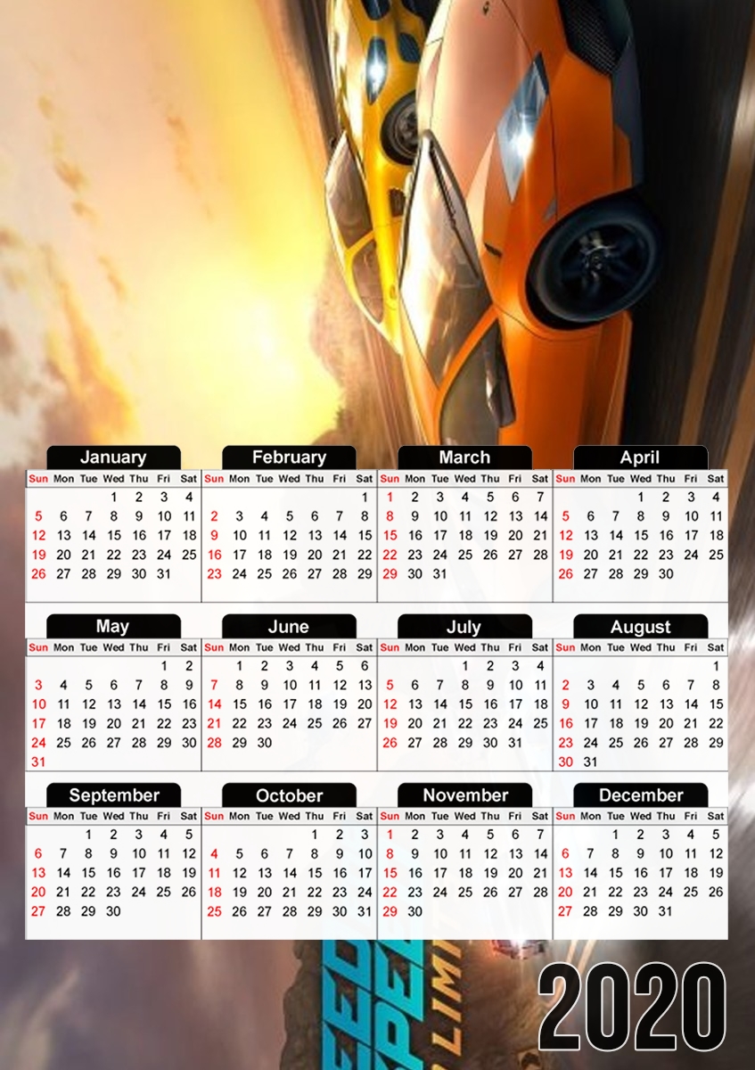  Need for speed for A3 Photo Calendar 30x43cm