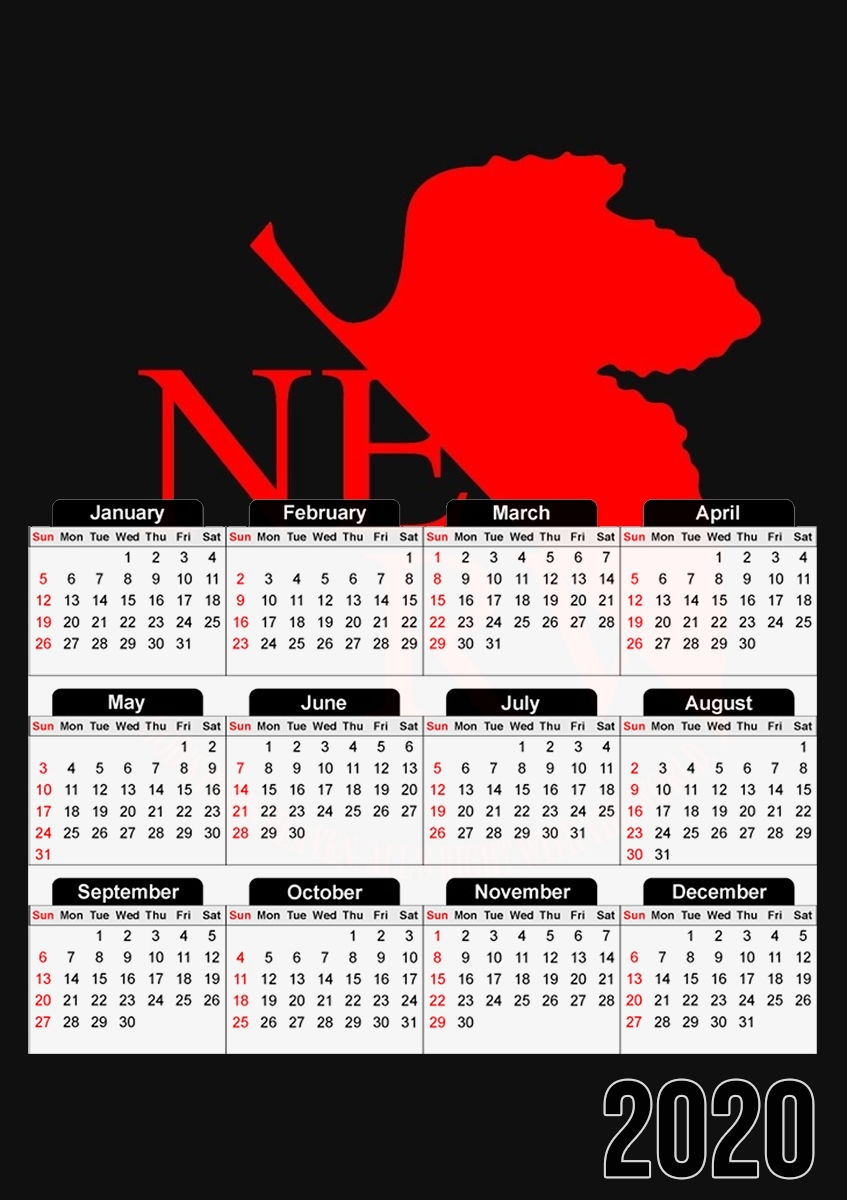  Nerv Neon Genesis Evangelion for A3 Photo Calendar 30x43cm