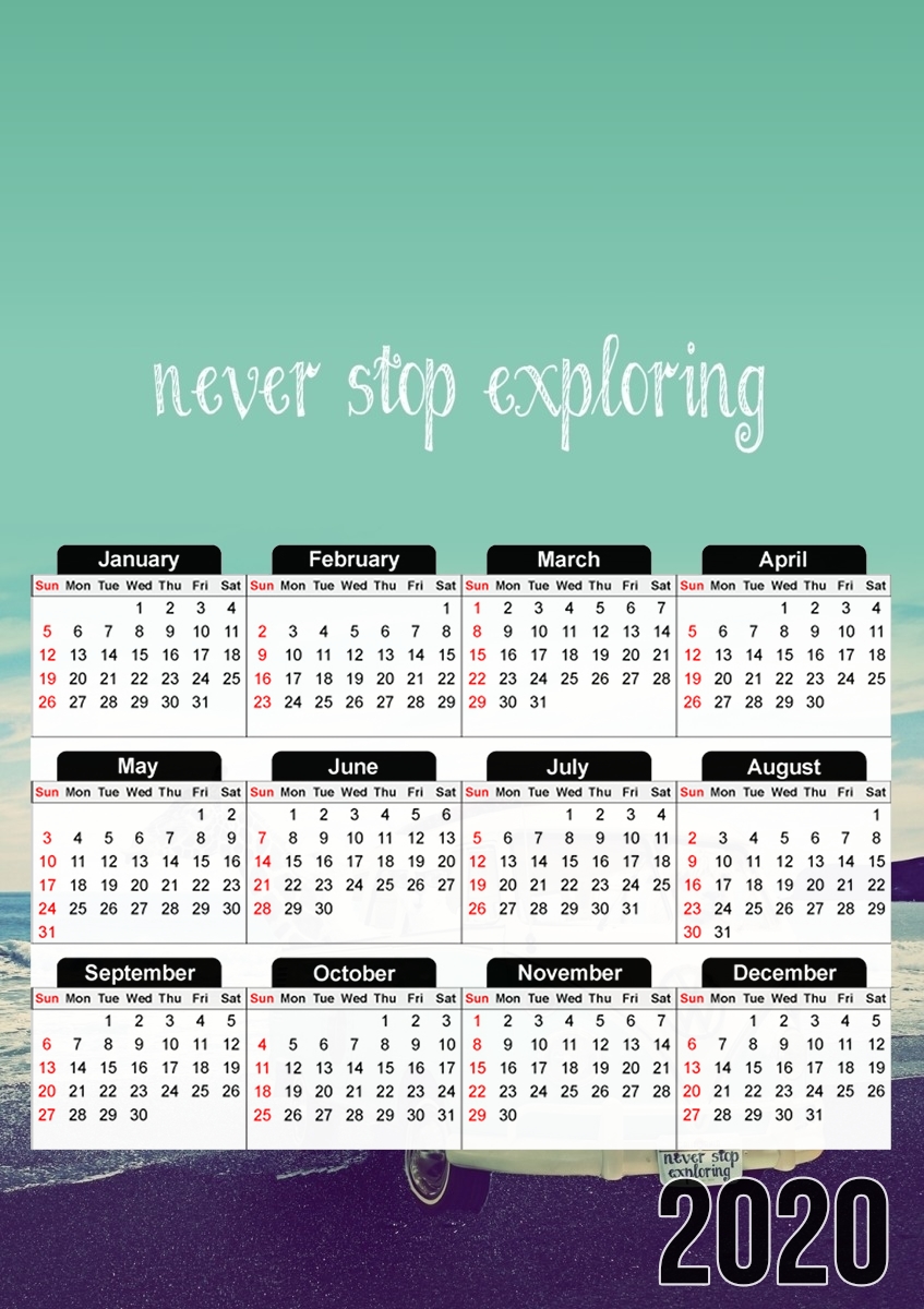  Never Stop Exploring - Lamas on Holidays for A3 Photo Calendar 30x43cm