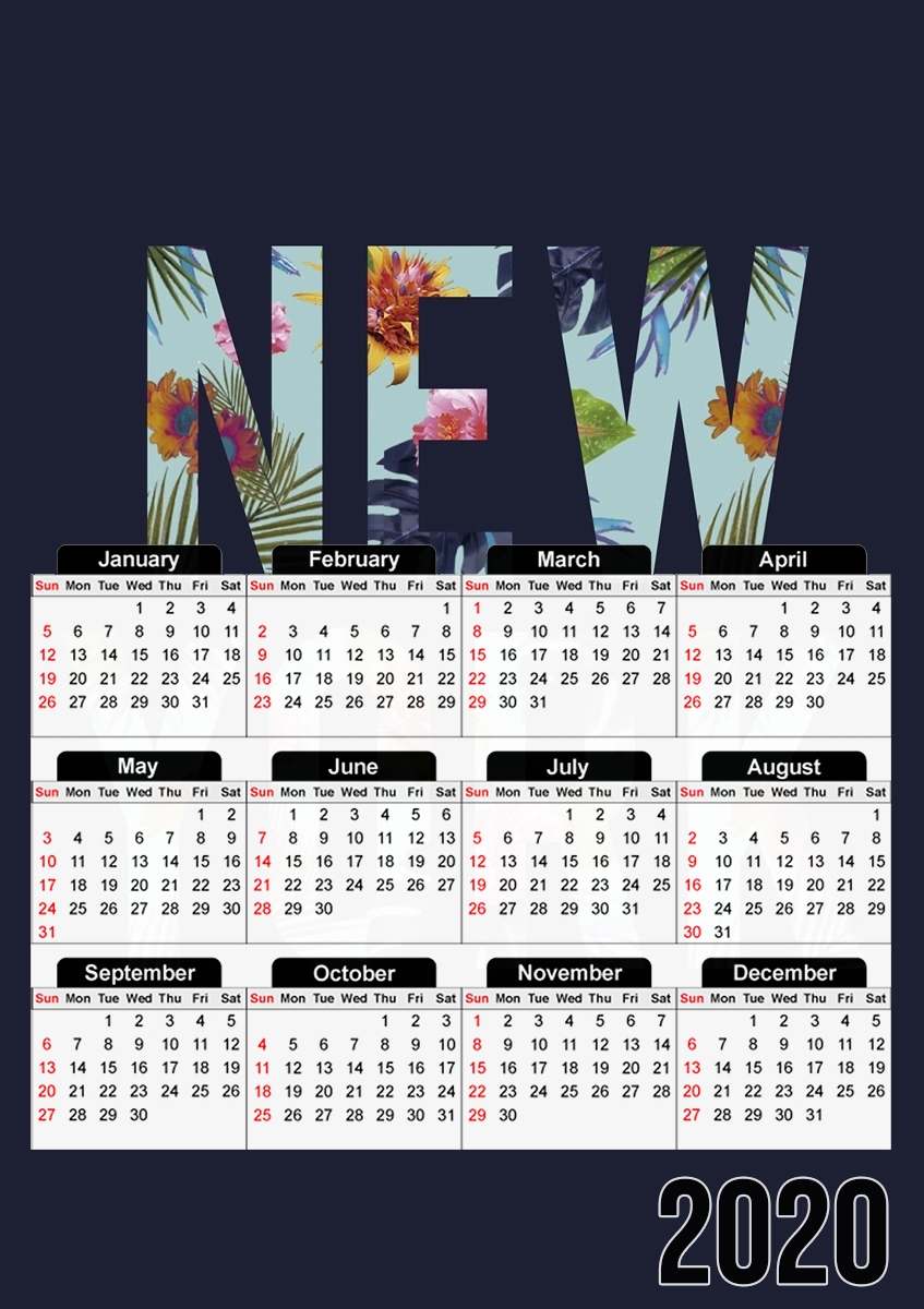  New York Floral for A3 Photo Calendar 30x43cm