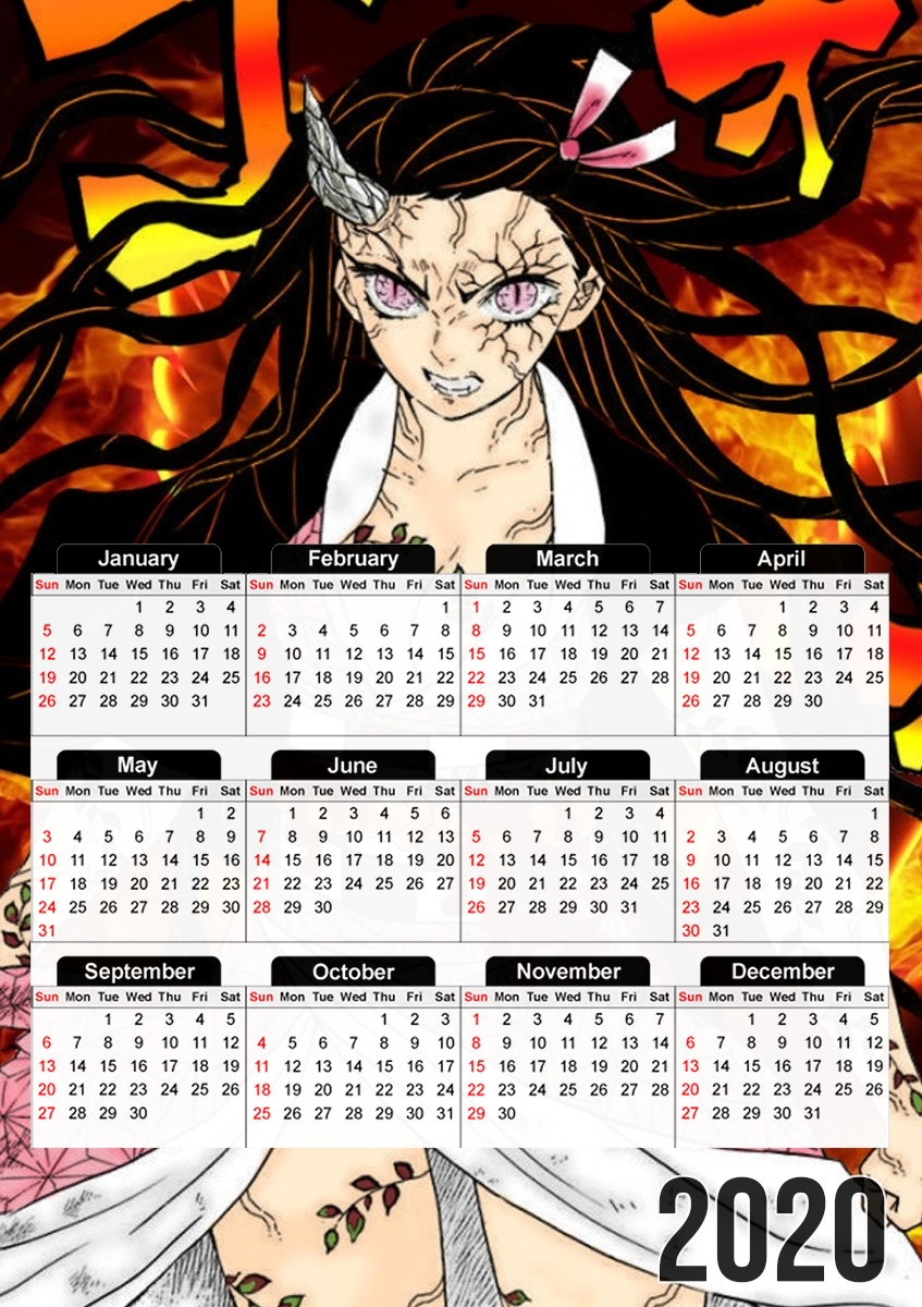  Nezuka Angry for A3 Photo Calendar 30x43cm