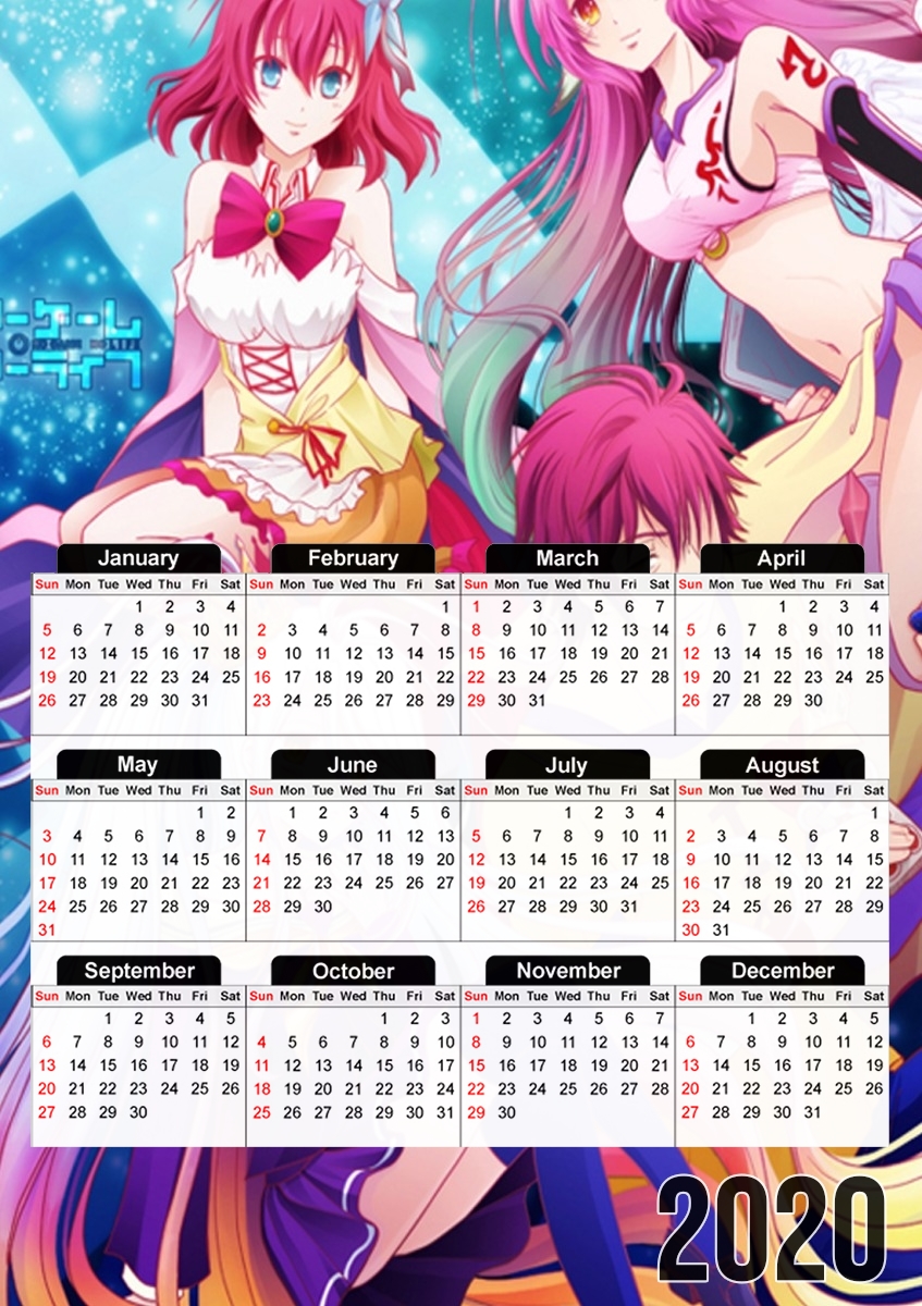  No Game No Life Fan Manga for A3 Photo Calendar 30x43cm