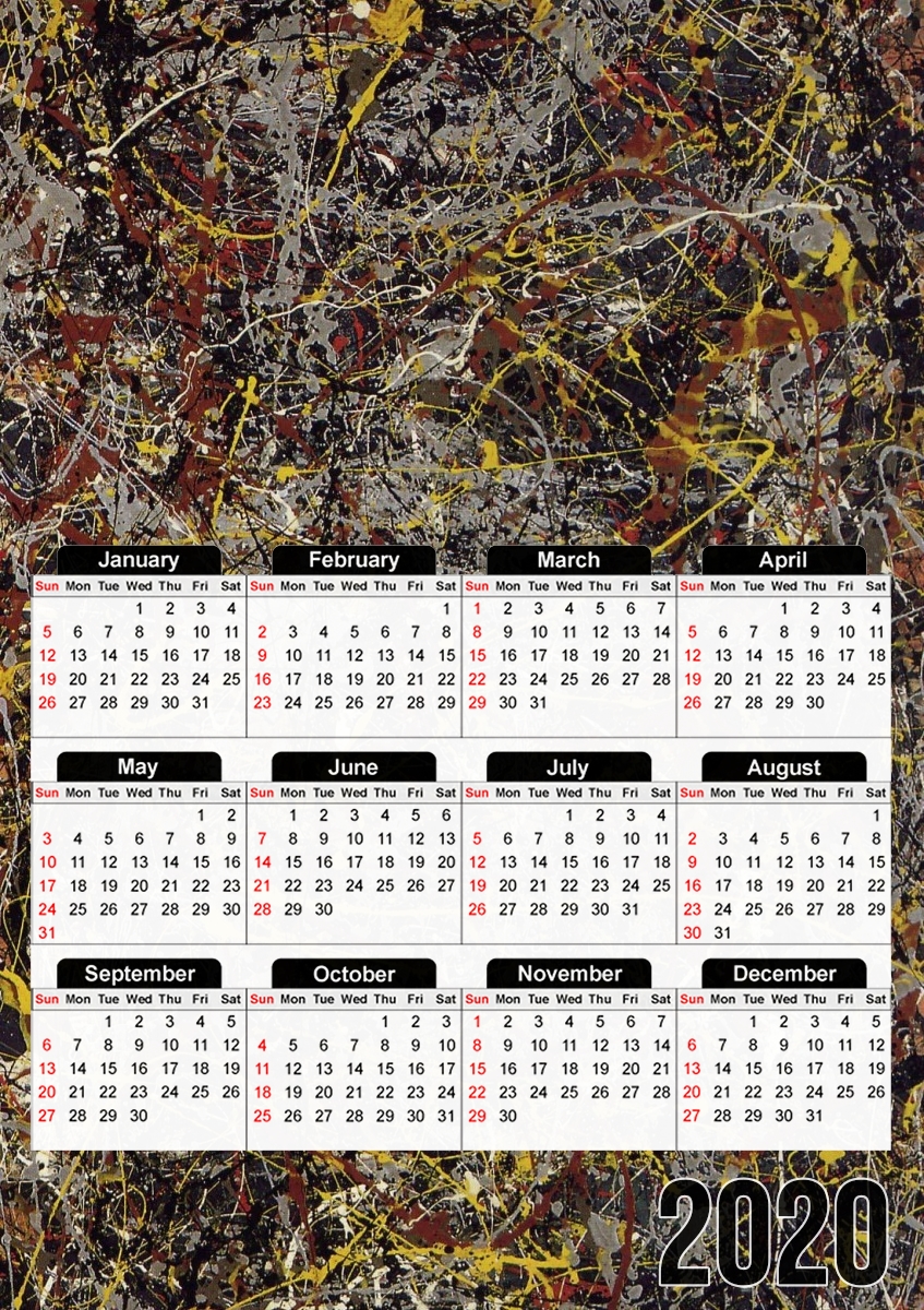  No5 1948 Pollock for A3 Photo Calendar 30x43cm