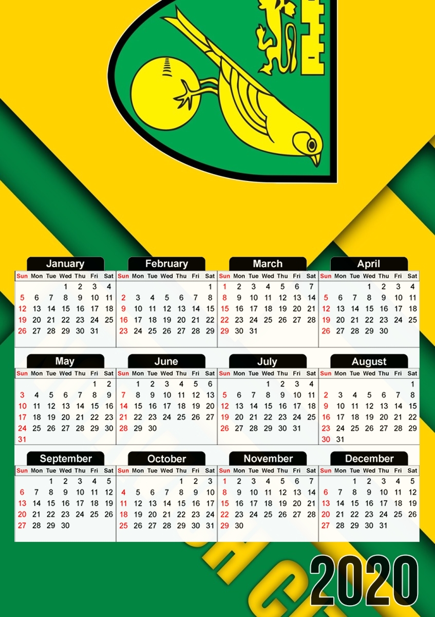  Norwich City for A3 Photo Calendar 30x43cm