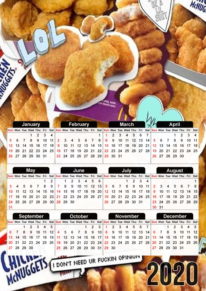  Nugget McDonalds for A3 Photo Calendar 30x43cm