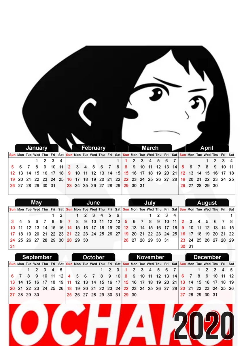  Ochako Uraraka Boku No Hero Academia for A3 Photo Calendar 30x43cm