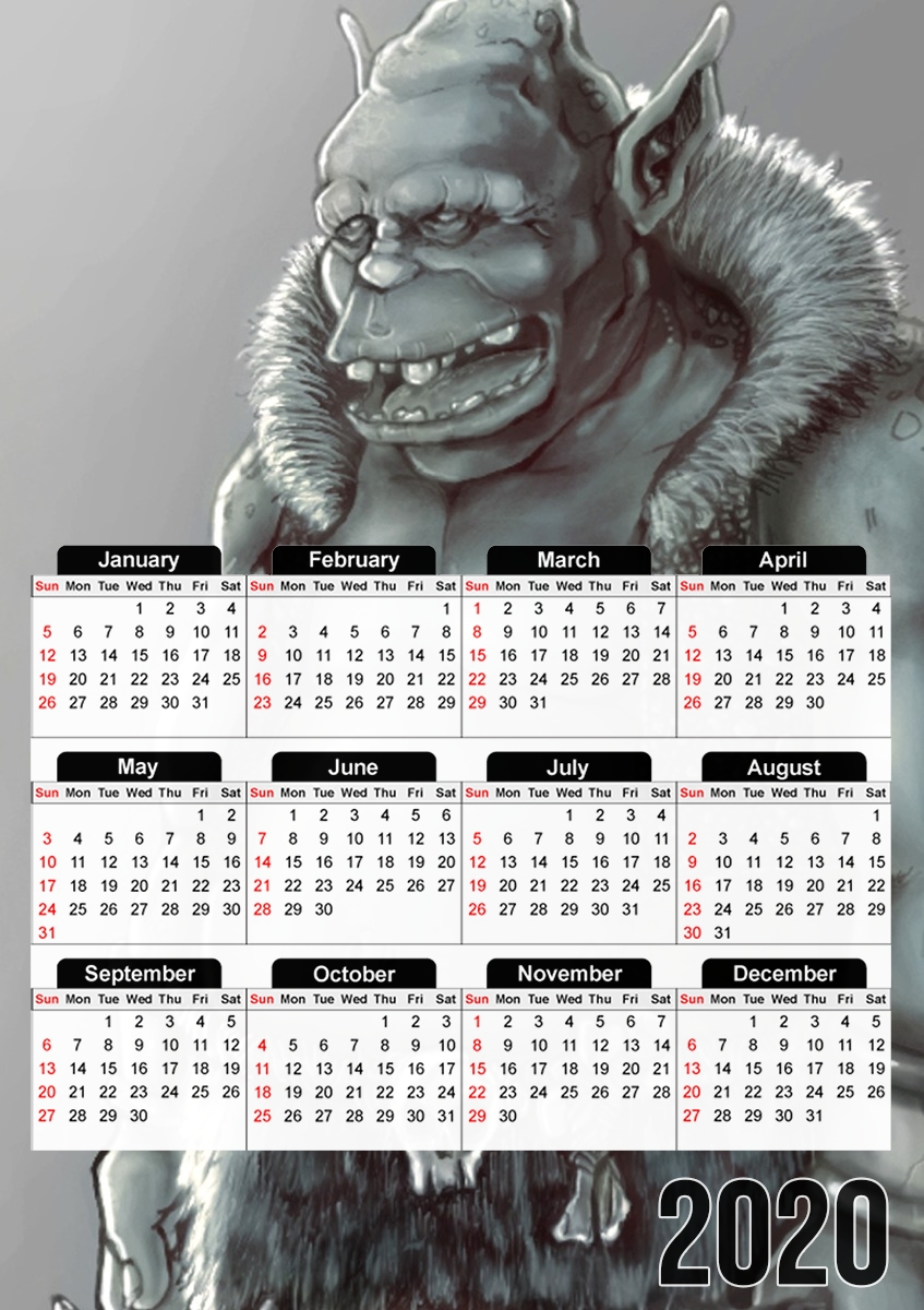  Ogre  for A3 Photo Calendar 30x43cm