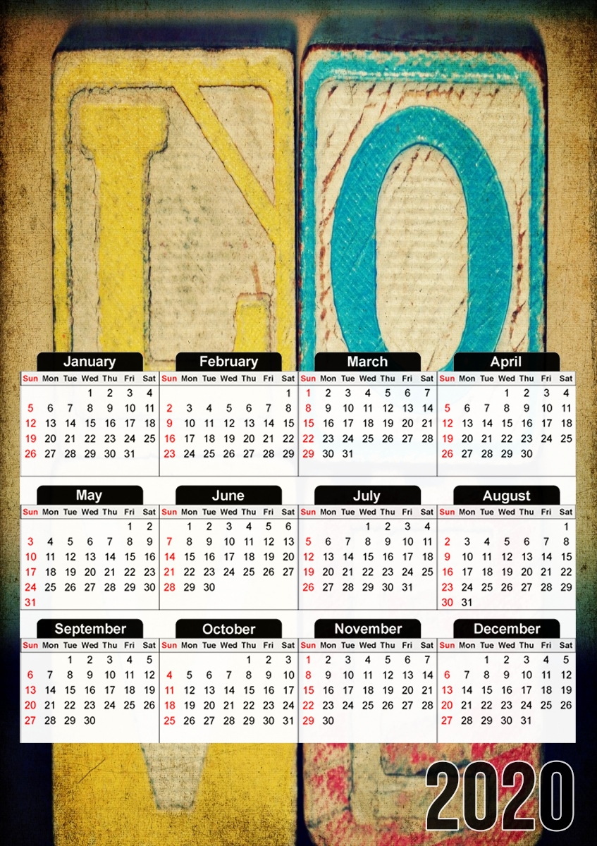  Old Love for A3 Photo Calendar 30x43cm