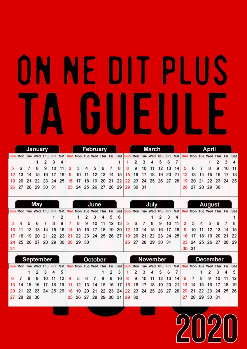  On ne dit plus ta gueule 493 for A3 Photo Calendar 30x43cm