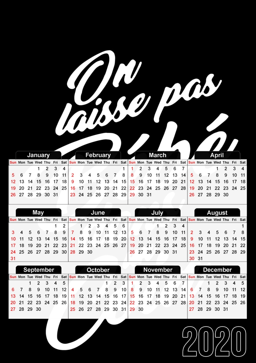  On ne laisse pas bebe dans un coin for A3 Photo Calendar 30x43cm