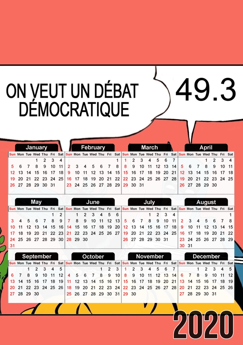  On veut un debat 493 for A3 Photo Calendar 30x43cm