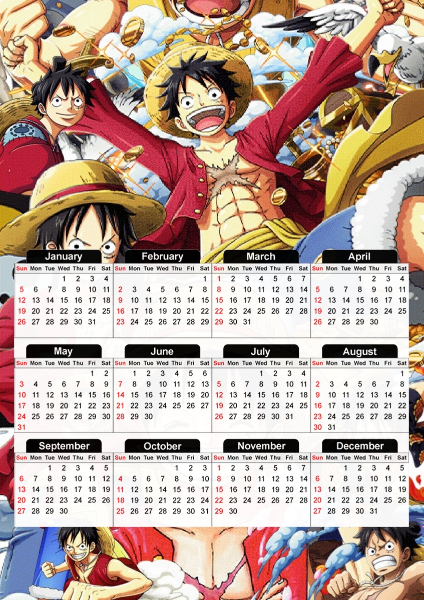  One Piece Luffy for A3 Photo Calendar 30x43cm