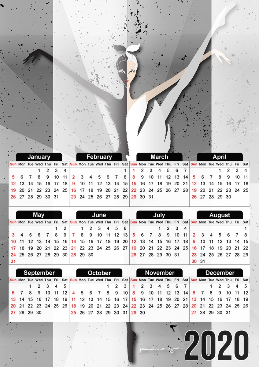 Origami - Swan Dance for A3 Photo Calendar 30x43cm