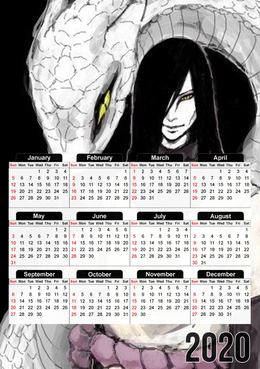  Orochimaru Sama for A3 Photo Calendar 30x43cm