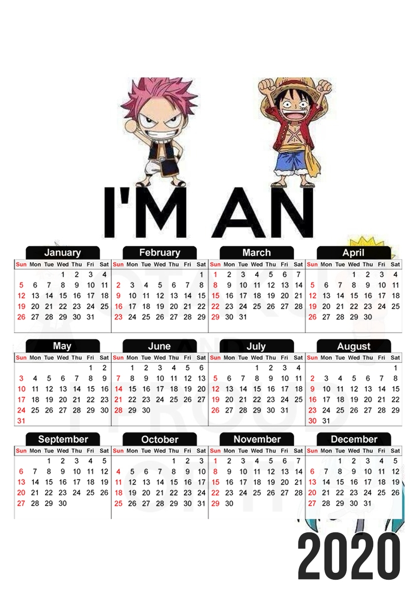  Otaku and proud for A3 Photo Calendar 30x43cm