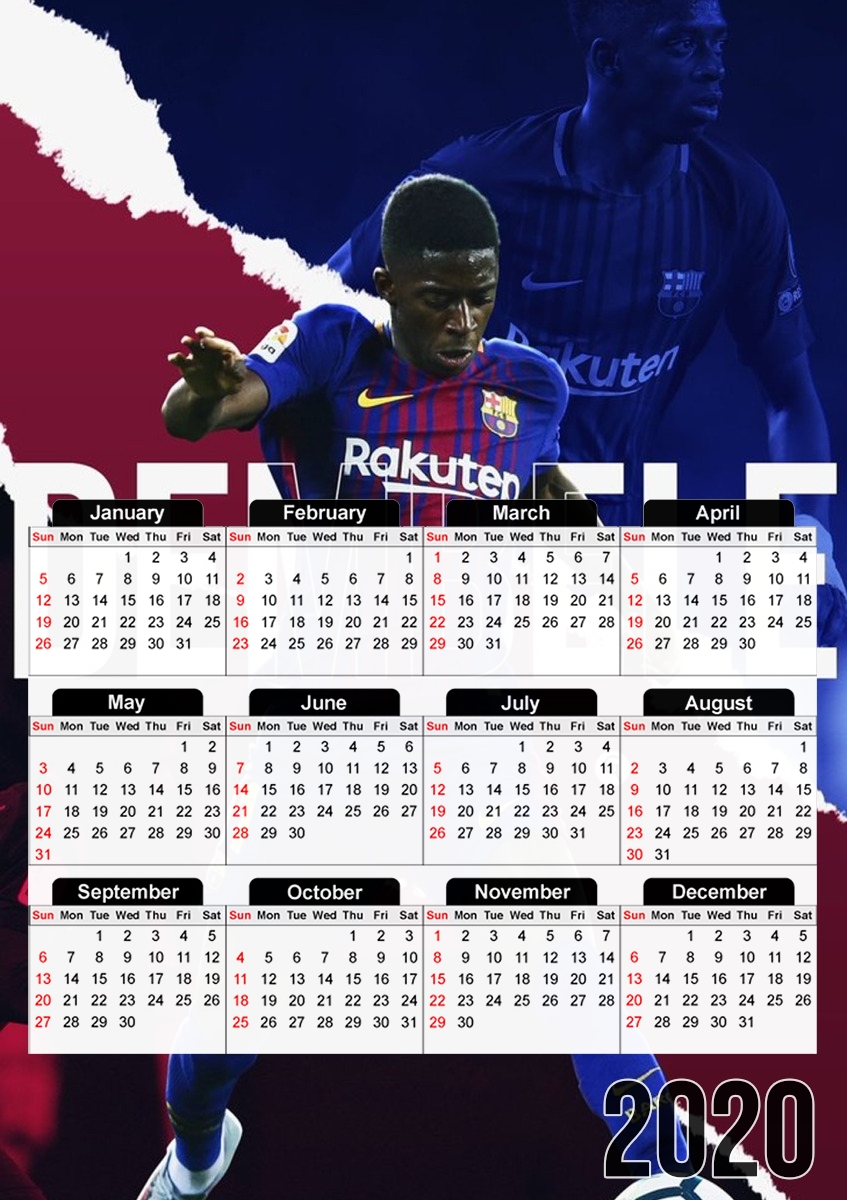  Ousmane dembele for A3 Photo Calendar 30x43cm