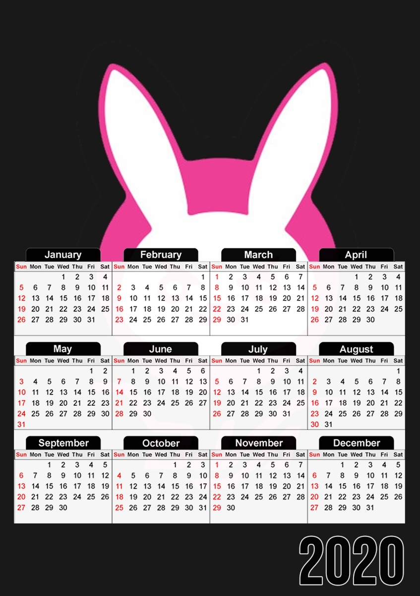  Overwatch D.Va Bunny Tribute for A3 Photo Calendar 30x43cm