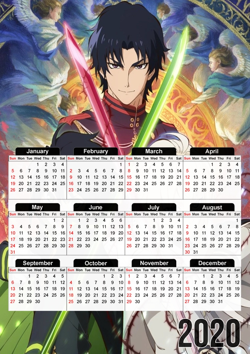  Owari no seraph for A3 Photo Calendar 30x43cm