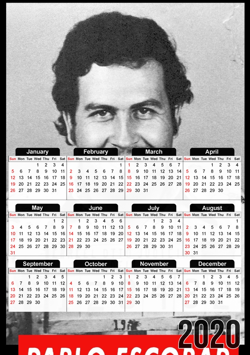  Pablo Escobar for A3 Photo Calendar 30x43cm