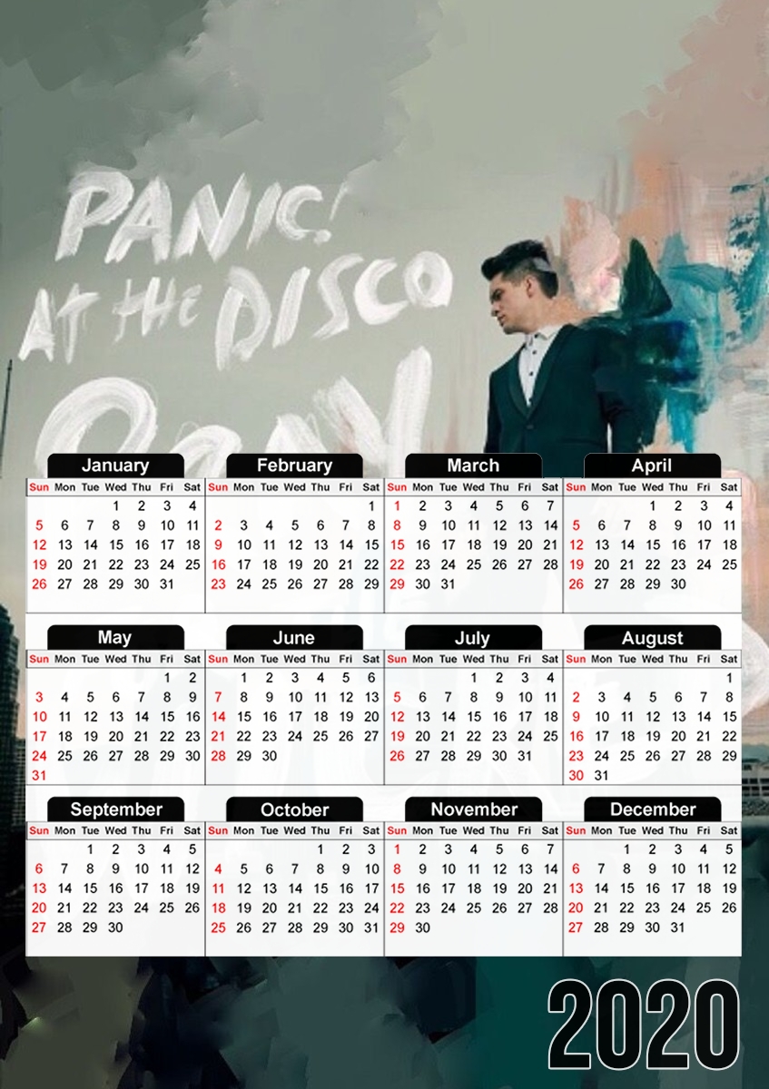  Panic at the disco for A3 Photo Calendar 30x43cm