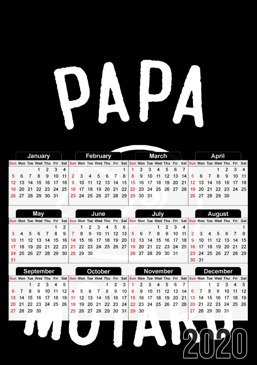  Papa Motard Moto Passion for A3 Photo Calendar 30x43cm