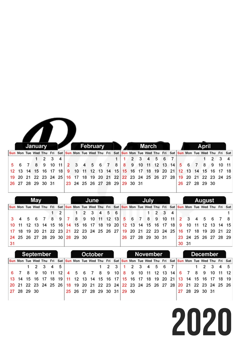  Papou damour for A3 Photo Calendar 30x43cm