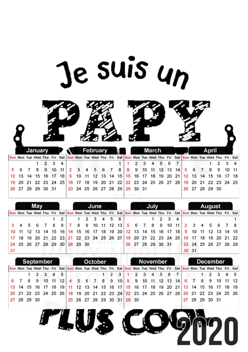  Papy cycliste for A3 Photo Calendar 30x43cm