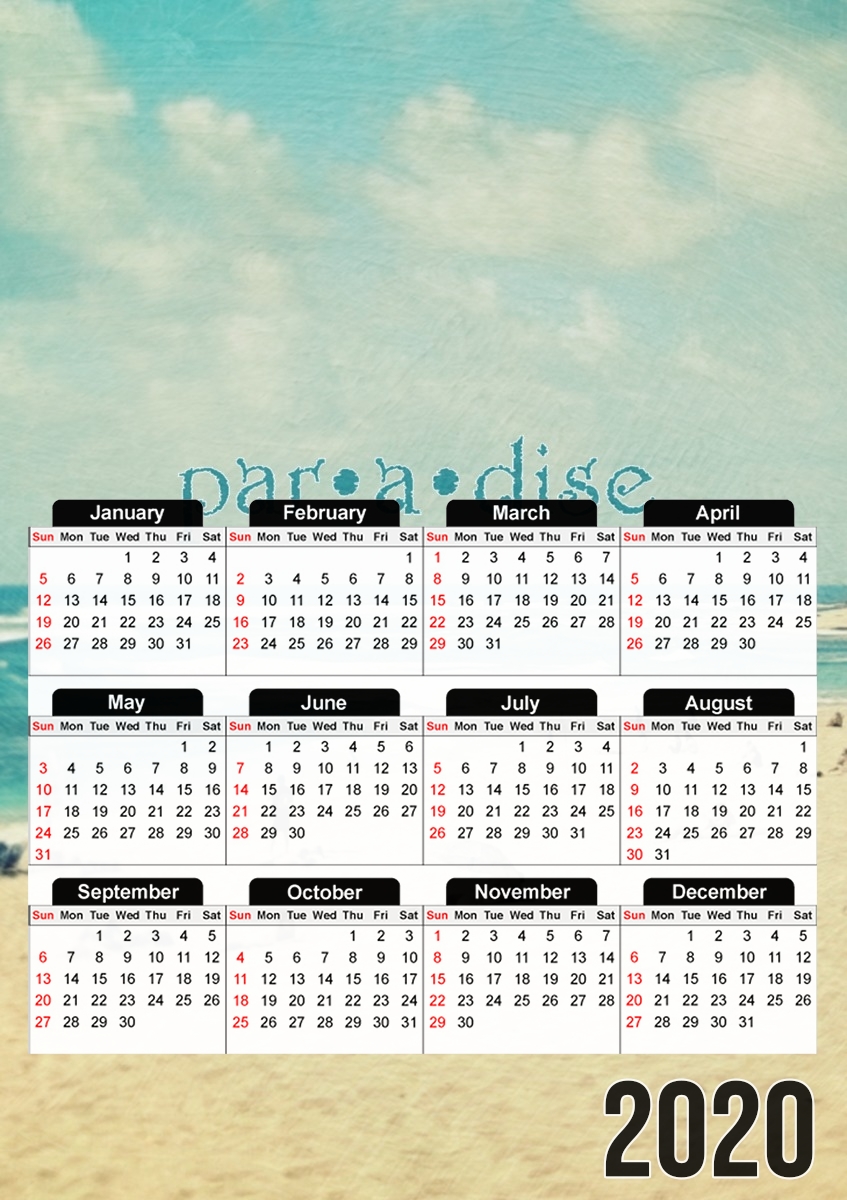  paradise for A3 Photo Calendar 30x43cm