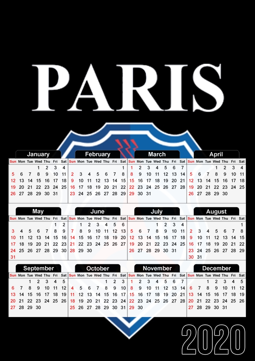  Paris x Stade Francais for A3 Photo Calendar 30x43cm