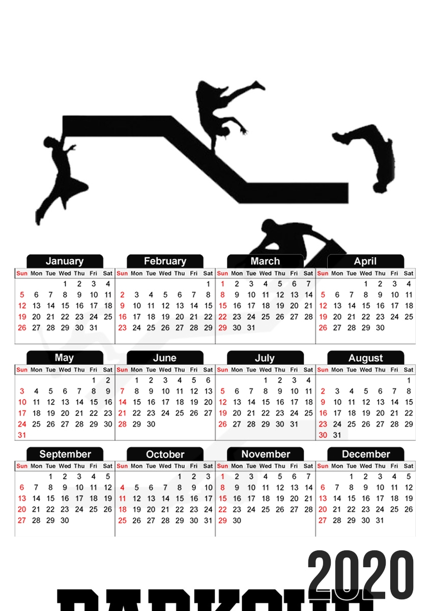  Parkour for A3 Photo Calendar 30x43cm