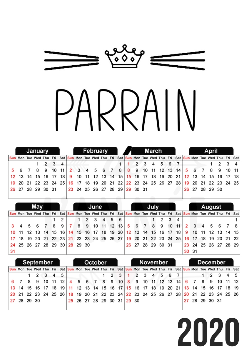  Parrain de lannee for A3 Photo Calendar 30x43cm