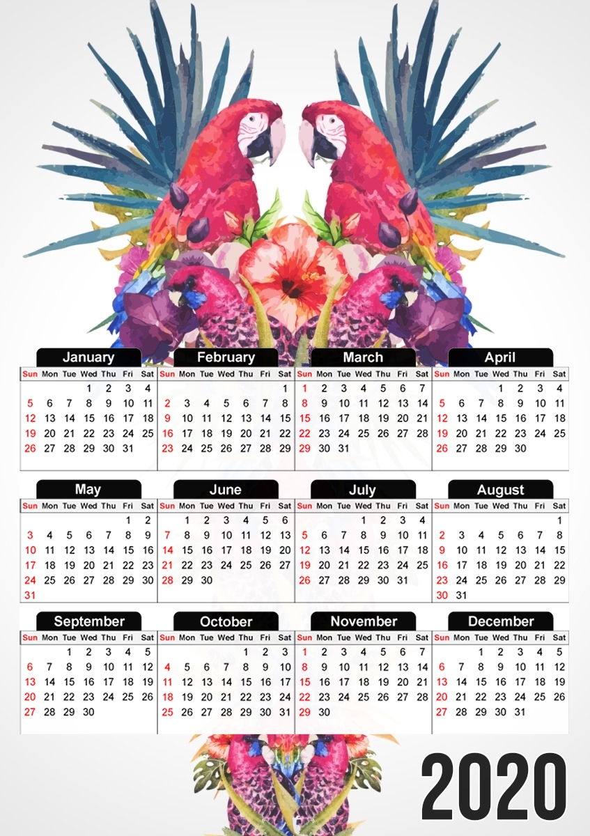  Parrot Kingdom for A3 Photo Calendar 30x43cm