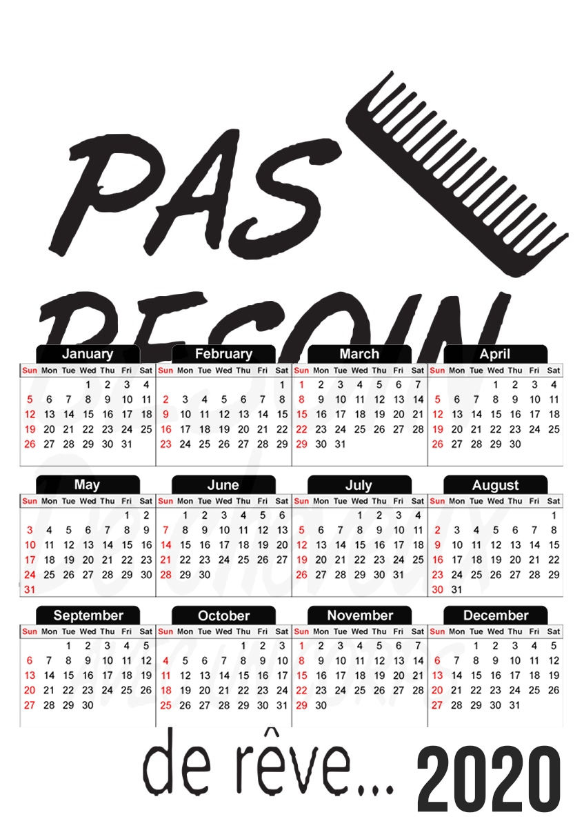  Pas besoin de cheveux avec ce corps de reve for A3 Photo Calendar 30x43cm