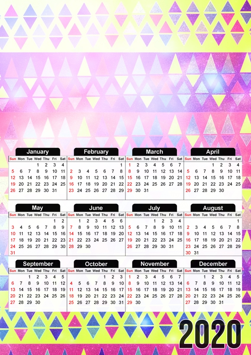  Pastel Pattern for A3 Photo Calendar 30x43cm