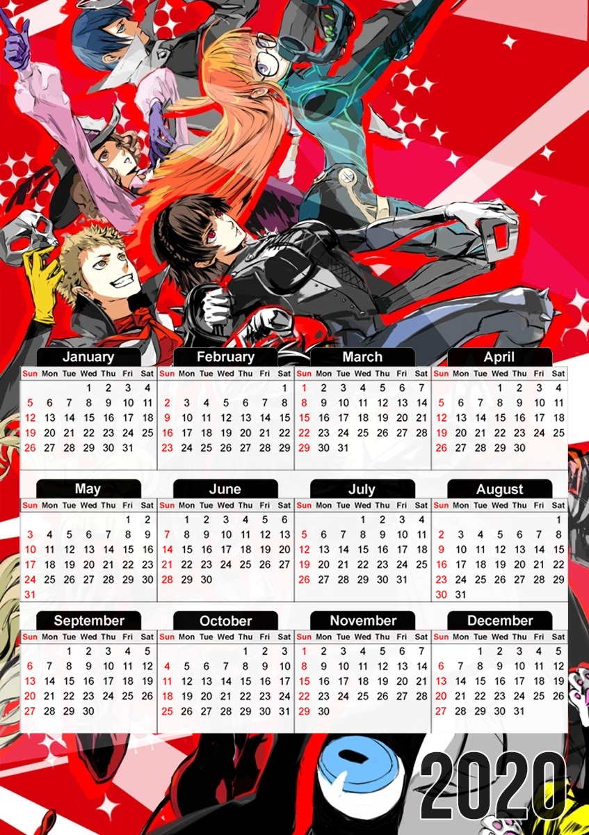  Persona 5 for A3 Photo Calendar 30x43cm