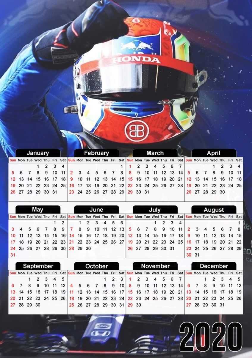  Pierre Gasly for A3 Photo Calendar 30x43cm