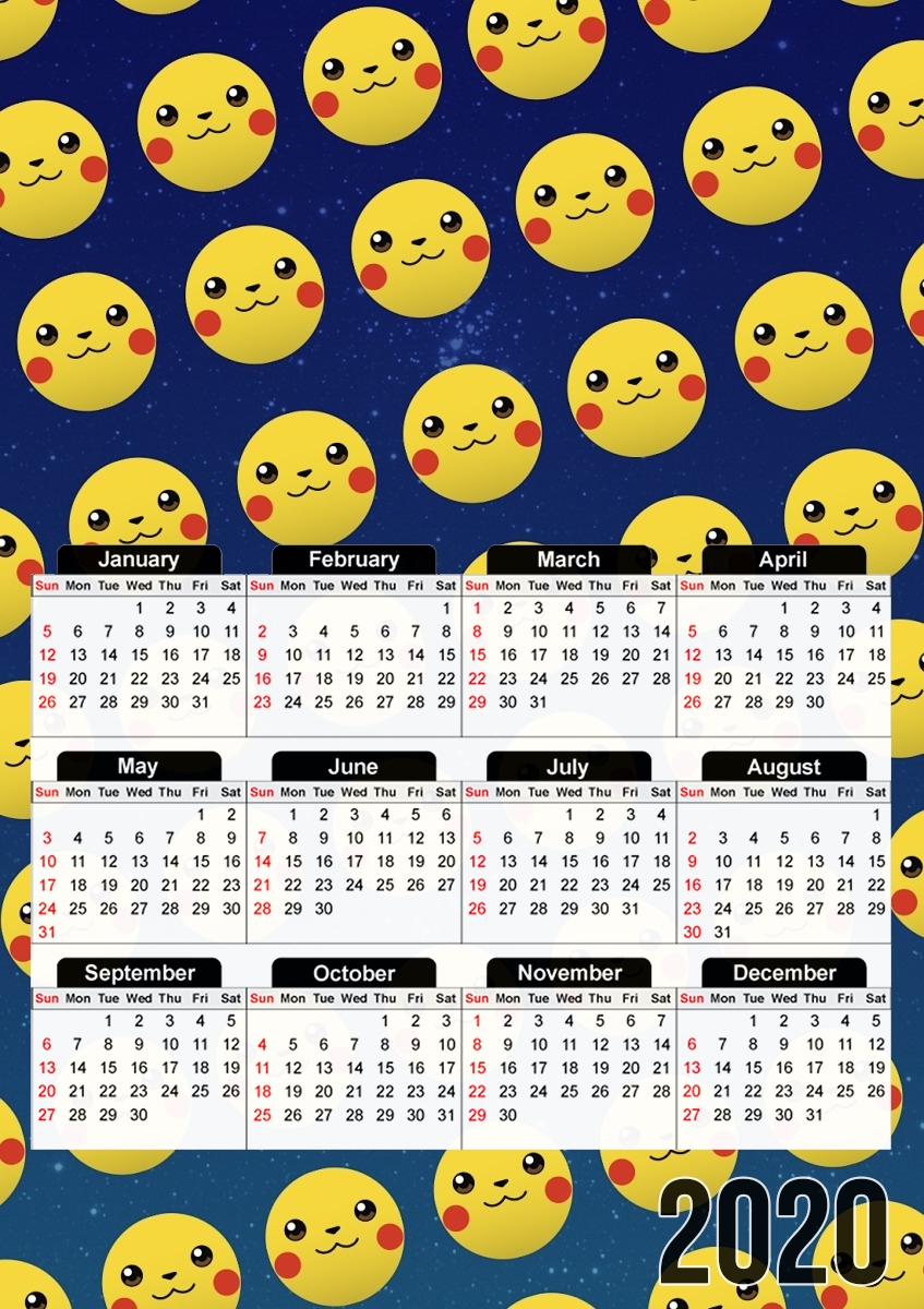  Pika pattern for A3 Photo Calendar 30x43cm